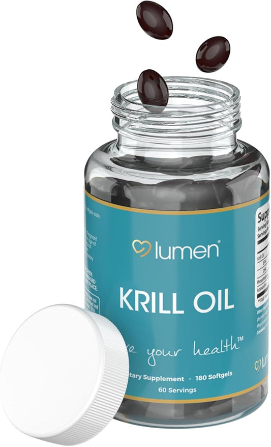Krill Oil for Women – with EPA, DHA & Phospholipids – 180 Softgels – 60 Servings – Non-GMO, Gluten-Free, and Made for Daily Wellness Support (180 Count (Pack of 1))