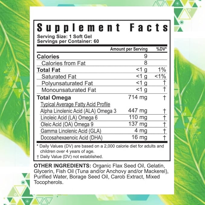 Youngevity Ultimate EFA - Organic Source of Essential Fatty Acids | Omega 3, 6, & 9 | Made from Borage, Flax & Fish Oil | 180 Count (Pack of 4)