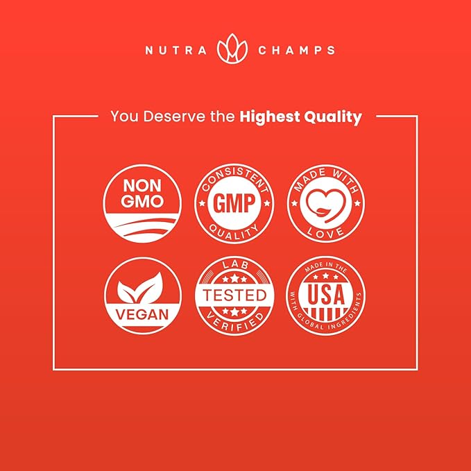 NutraChamps Horny Goat Weed, 1000mg Epimedium Energy Supplement, 10X Strength Icariin, Ginseng, Tribulus & Maca Pills for Women & Men, Enhanced Absorption with Black Pepper, 60 Vegan Capsules