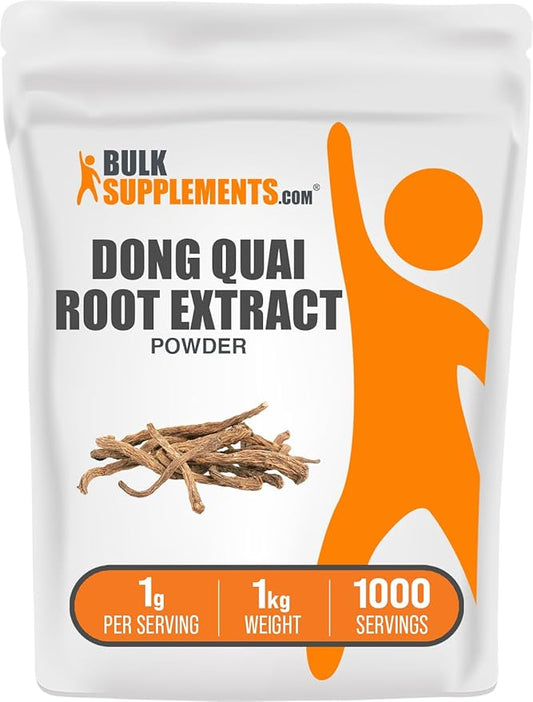 BulkSupplements.com Dong Quai Root Extract Powder - Angelica Root Powder, Dong Quai Herbal Supplements - Vegan & Gluten Free, 1000mg per Serving, 1kg (2.2 lbs) (Pack of 1)
