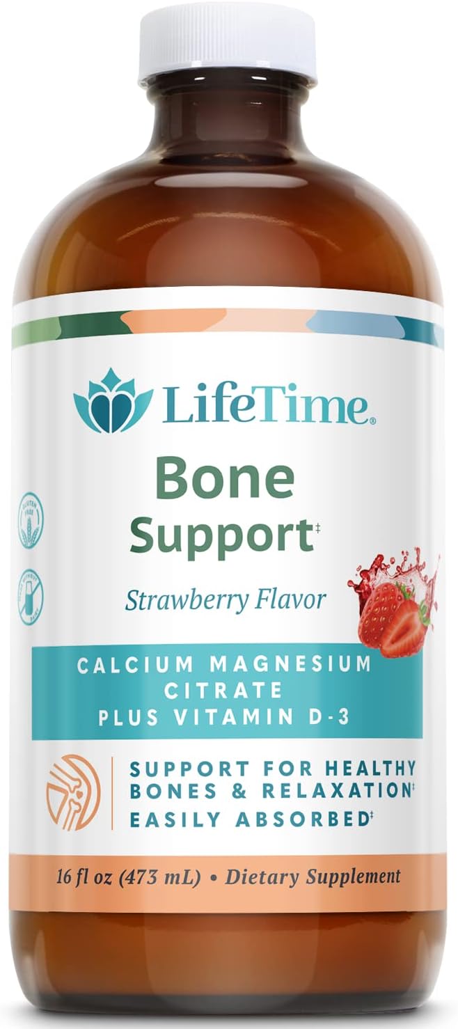LifeTime Vitamins - Liquid Calcium Magnesium Citrate Natural Strawberry Flavor - 16 fl. oz.