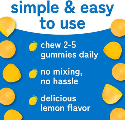 Creatine Monohydrate Gummies for Men & Women - 5g Creatine Per 5 Gummies - 120 Count - Lemon Flavored - Vegan Creatine Chews - 2 Bottles (60 Creatine Gummies Per Bottle)