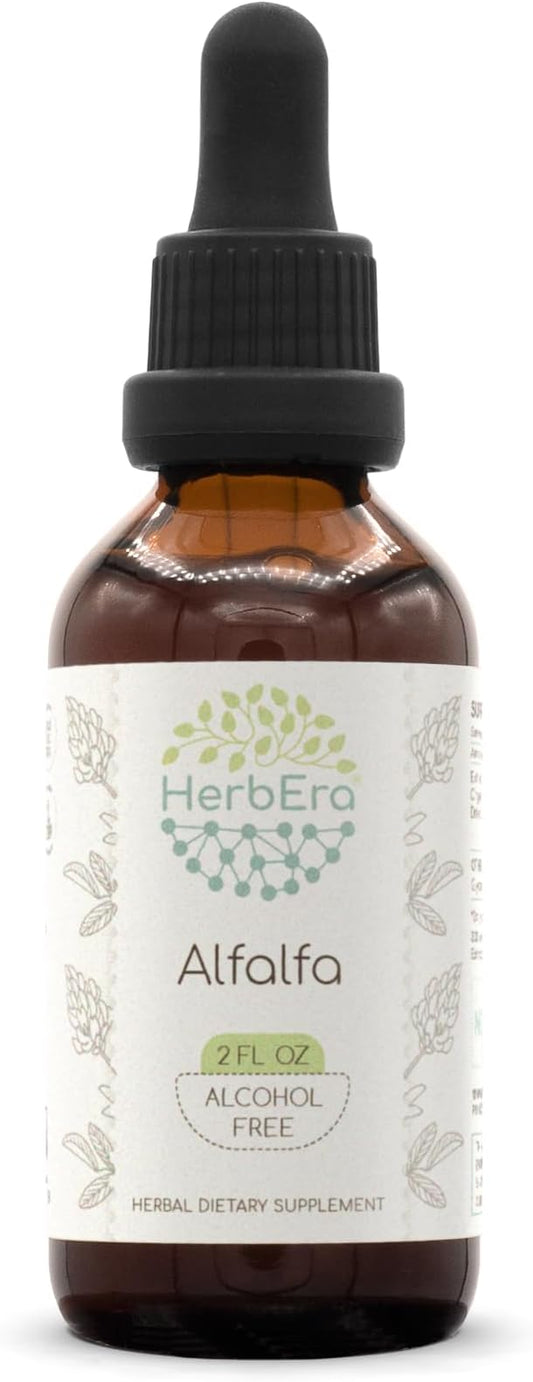 Alfalfa B60 Alcohol-Free Herbal Extract Tincture, Concentrated Liquid Drops Natural Alfalfa 2 fl oz