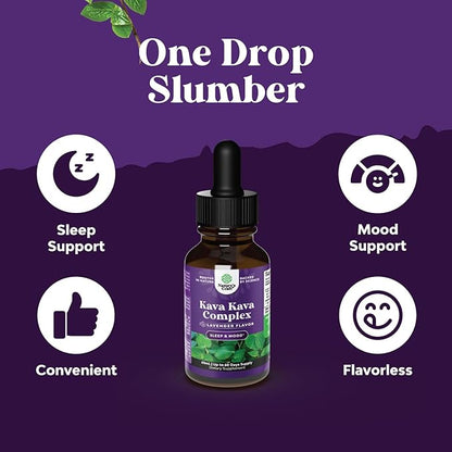 Natures Craft Potent Liquid Kava Kava Drops Supplement - Fast Acting Herbal Support with Kavalactones for Balanced Mood - Relax Calming Tonic for Stress Relief & Better Sleep - 60 ml Tinctura