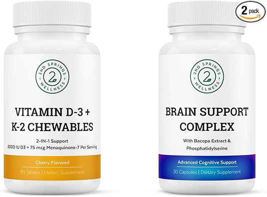 Vitality Boost Bundle: Vitamin D3+K2 & Brain Support Complex