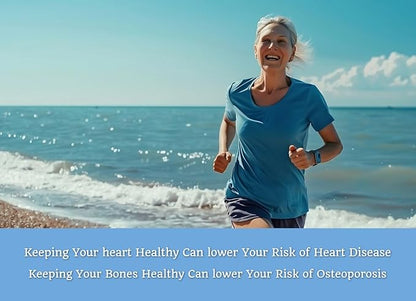 Vitamin K2 + D3 with Calcium, 5000 IU Vitamin D3, 100 mcg K2, 210 mg Calcium, Bone & Joint Support, Heart Support, Immune Support, 60 Capsule