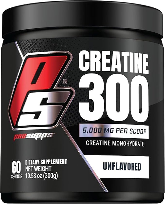 PROSUPPS Creatine Monohydrate Powder for Men & Women, Unflavored - 5000,mg of Micronized Creatine - Gym Workout Supplement for Muscle Gain & Recovery - Sugar-Free, Soy & Gluten-Free - 60 Servings
