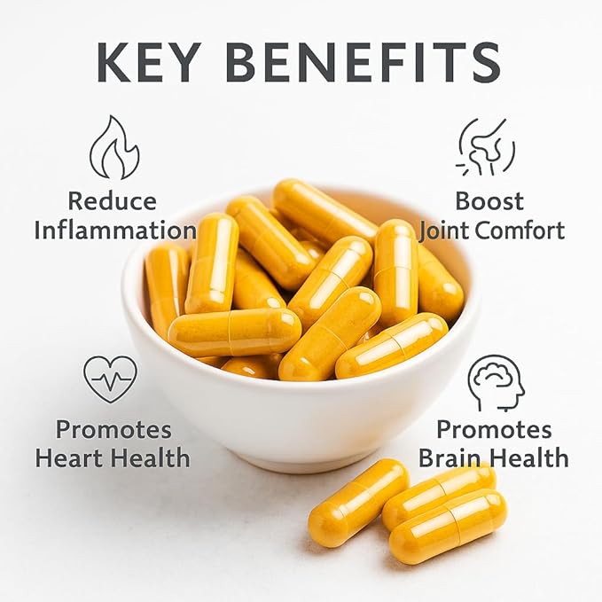 Me First Living Turmeric Curcumin 1000 mg 95% Curcuminoids, Bioperine 10 mg, 19x More Potent Than Others, Increased Absorption, Non-GMO, Organic Turmeric, Vegan, Gluten Free, 60 Capsules