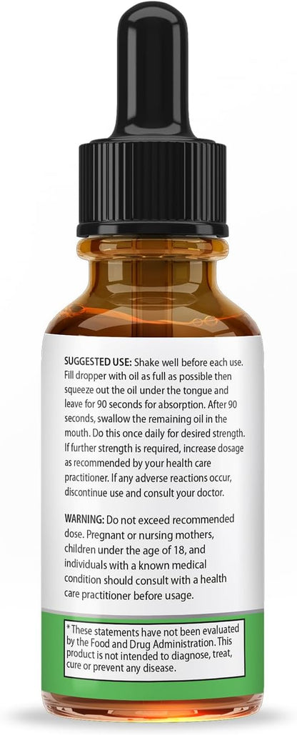 NATURE'S BENEFICIALS Organic Hemp Oil Extract Drops, 500mg