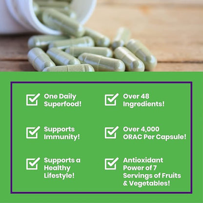 Paradise Herbs Earth's Blend Once Daily Multivitamin for Men, No Iron, 48 Organic Superfoods, Probiotics, Antioxidants, Vitamins A, B12, C, D, K2, 30 Count