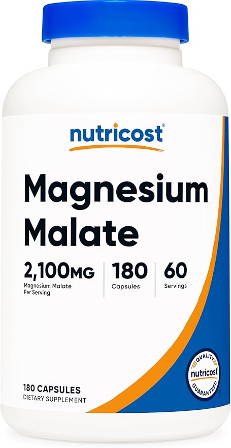 Nutricost Magnesium Malate 2,100mg, 180 Capsules - Vegetarian, Non-GMO, Gluten Free