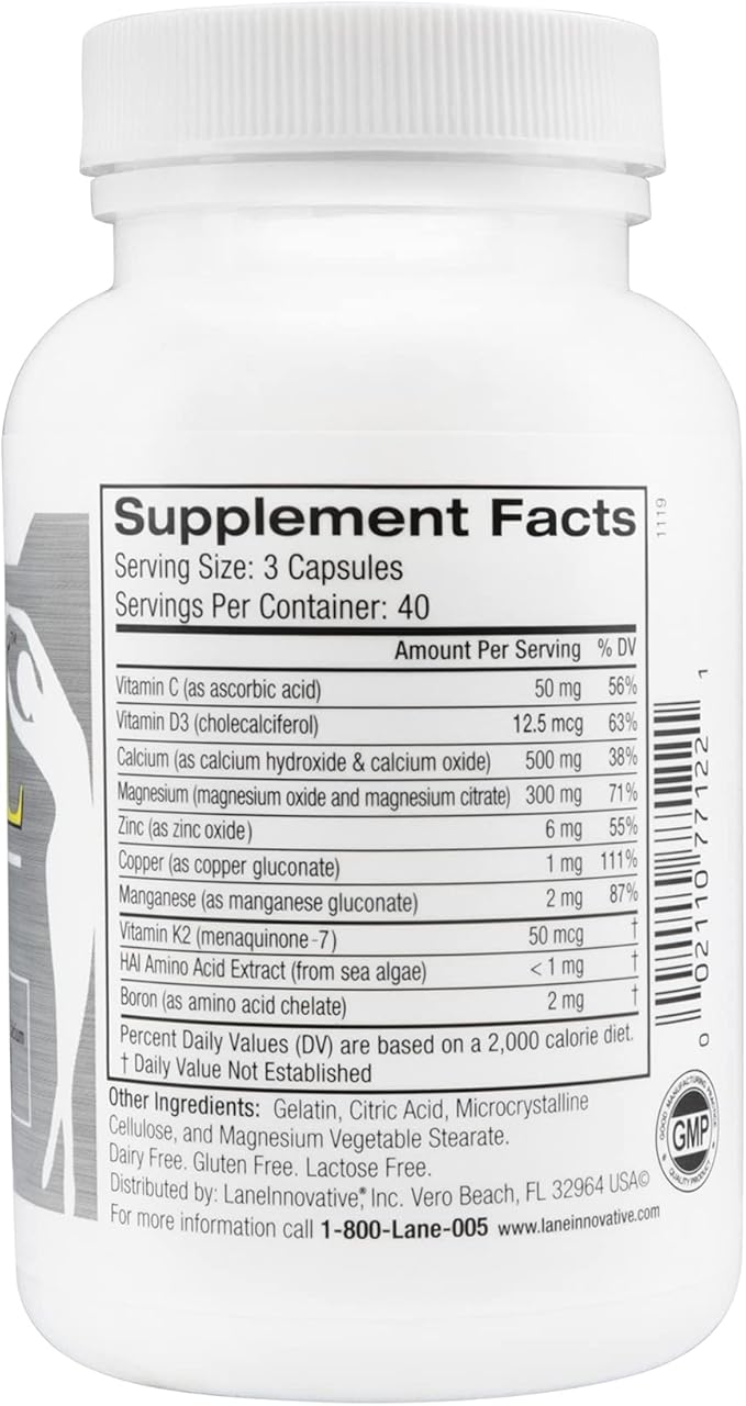 Lane Innovative - AdvaCAL Ultra 1000, Bone-Building Calcium*, Including Vitamin D3 and Magnesium, Easy Absorption (120 Servings) | Pack of 3