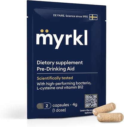 Unique Pre-Drinking Supplement for Liver Health Support, Helps Morning Energy with High-Performing Probiotic, L Cysteine & Vitamin B12, Social Evening, Party & Vacation Essentials, 50 Capsules