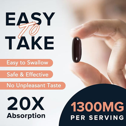 1600 mg Liposomal NAD Supplement 1600 mg, 98% Pure NAD+ Supplement, Superior Absorption, Alternative to Nicotinamide Riboside or NADH to Boost NAD+ for Aging Defense, Energy, Longevity, 240 Softgels