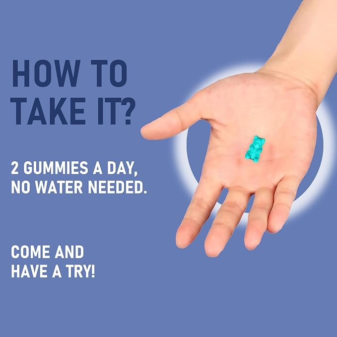 Nature‘s Rhythm Magnesium Gummies 500mg - 65 Ct | Magnesium Glycinate Supplements, with Magnesium L-Threonate,Vitamin D, B6, and CoQ10 - Blueberry Flavor