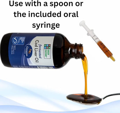 Green Pasture - Fermented Cod Liver Oil Liquid - 6 fl. oz. - Cinnamon