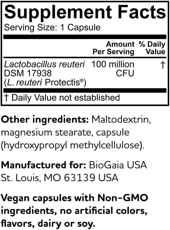 BioGaia Protectis Mum | A Prenatal Probiotic | Helpful for Mom & Baby | Support Baby's Developing Digestive & Immune Systems | Boosts Mom's Immune Defenses & Promotes Good Digestive Health | 30 Count