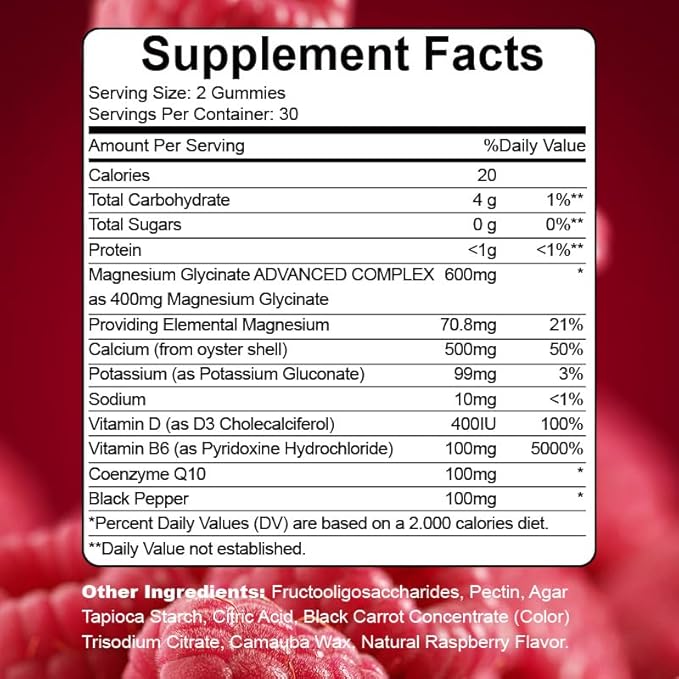 New Magnesium Glycinate 400mg, Sugar Free for Adults (30 Servings)