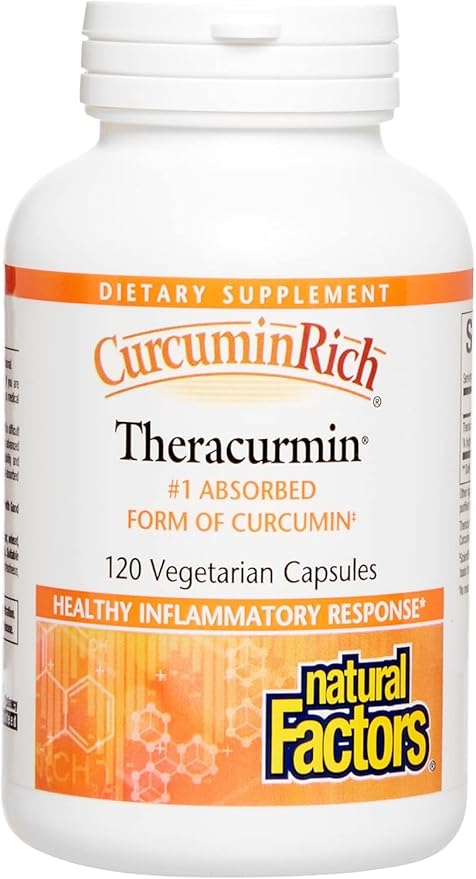 Natural Factors, CurcuminRich Theracurmin, 30 mg, Formulated for Superior Absorption, 120 Count (Pack of 1)