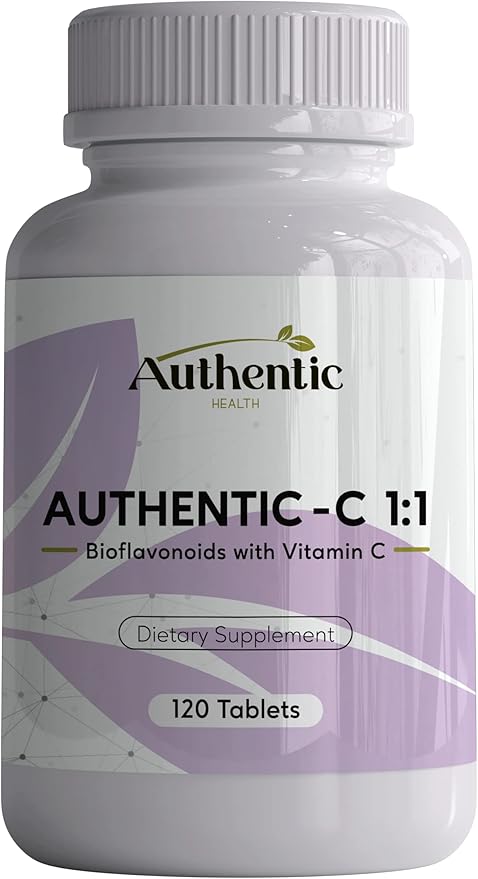 Authentic C 1:1 Bioflavonoids with Vitamin C 120 Tablets, Kosher Certified