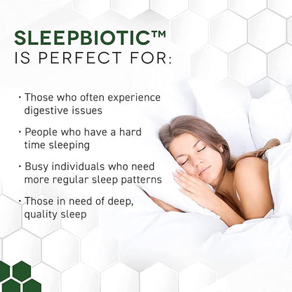 SleepBiotic Prebiotic Fiber Blend - Prebiotic Fiber Powder w/German Chamomile & Green Banana Flour - Prebiotic Powder Fiber Supplement for Healthy Gut 292g [20 Servings]
