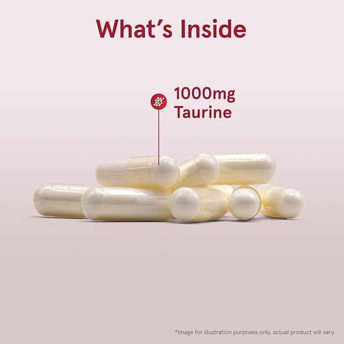 Jarrow Formulas® Taurine 1000 mg, Dietary Supplement, Amino Acid Supplement for Brain Health Support, 100 Capsules, 100 Day Supply