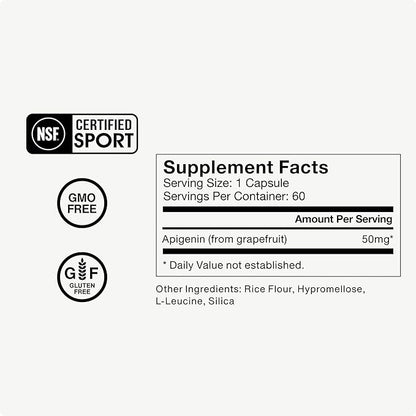 Momentous Apigenin Supplement - 50mg per Capsule, 60 Count