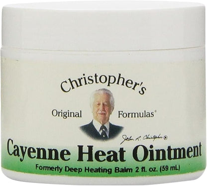Christopher's Original Formulas Cayenne Heat Ointment, Warming Herbal Topical for Discomfort & Circulation, 2 fl oz