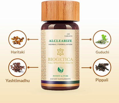 Alclearize Tablets 100% Natural Vegan Promote Immunity, Healthy Skin Non-GMO Ayurvedic 120 Tablet
