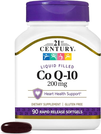 21st Century Co Q10 200 mg Softgels, 90 Count