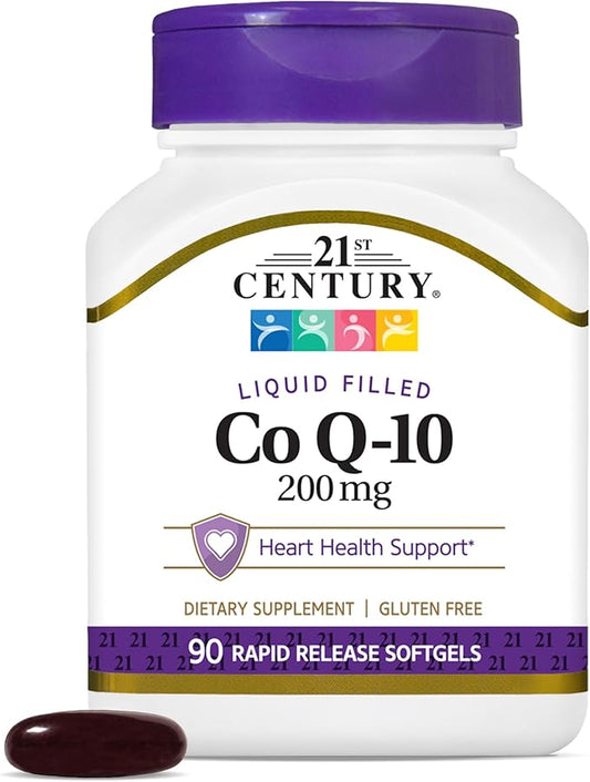 21st Century Co Q10 200 mg Softgels, 90 Count