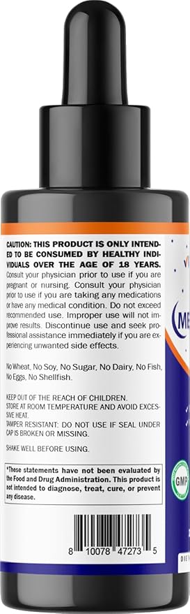 Vitamatic 2-Pack Melatonin 20mg Liquid Drops - 2 fl oz (59 ml) Each - Natural Berry Flavor - Non-GMO, Vegetarian Supplement for Adults