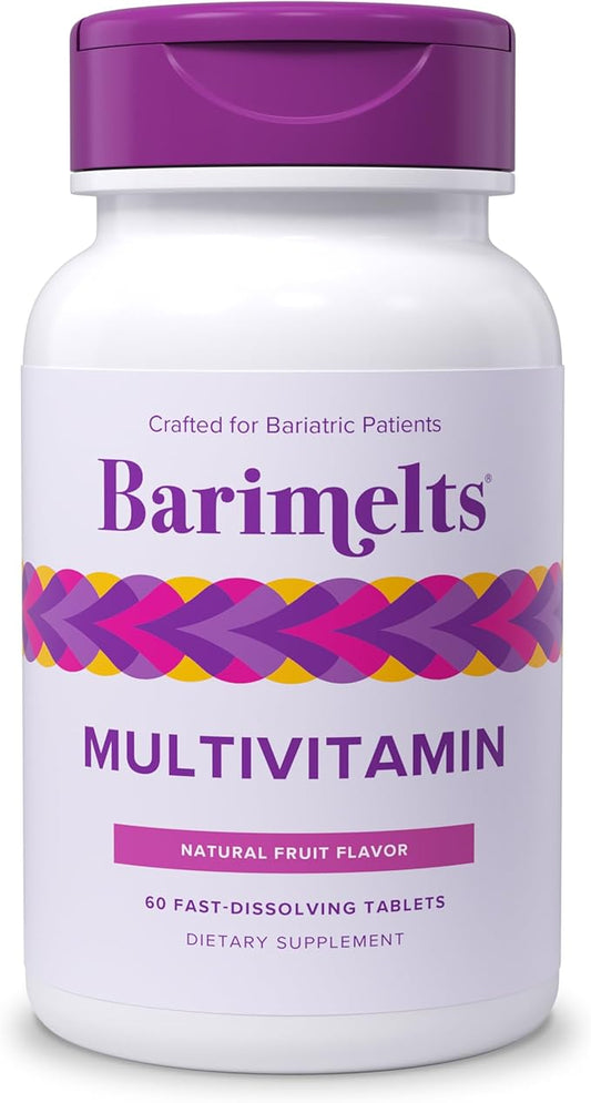 BariMelts Multivitamin - 60 Fast-Dissolving Tablets (1-Month Supply) - Sugar-Free Bariatric Multivitamin for Women, Natural Fruit Flavor