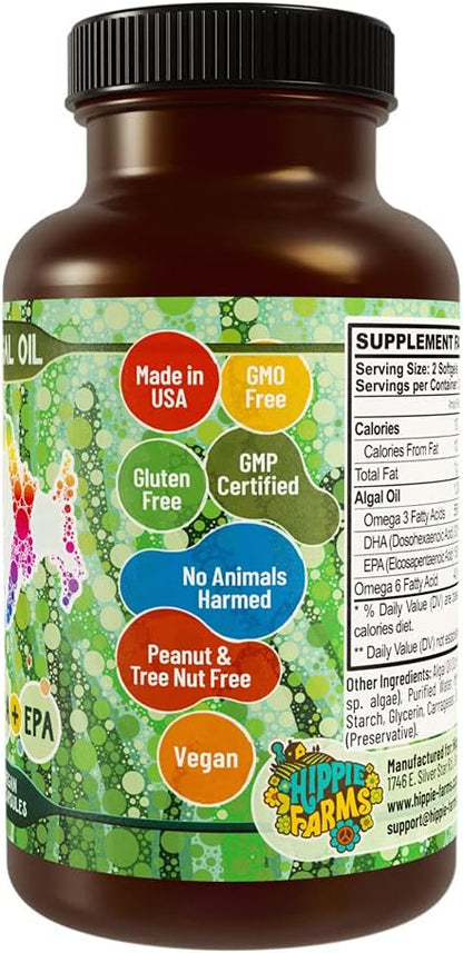 Vegan Omega 3 Algae Oil with DHA EPA The Fish-Less Oil Blend