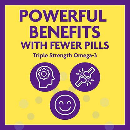 InnovixLabs Triple Strength Omega 3 Supplement, Burpless Fish Oil for Women and Men - 900 mg EPA & DHA, Brain & Joint Support, Award Winning & Third-Party Tested, 200 Softgels