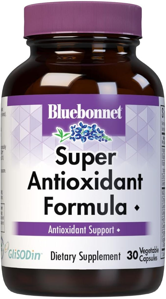BlueBonnet Super Antioxidant Formula Vegetarian Capsules, 30 Count