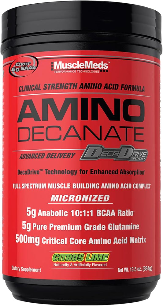 MuscleMeds Amino Decanate, Citrus Lime,13.5 oz (384g)