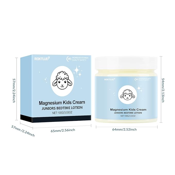 Magnesium Lotion for Kids - Magnesium Lotion for Sleep - Soothing Relief & Relaxation - Topical Magnesium Cream Helps Kids Stay Calm at Bedtime and During The Night - Without Melatonin