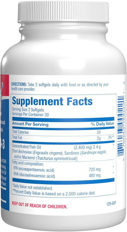 Omega 3 Fish Oil 1200 mg - Clinical DHA EPA Omega 3 Supplement with Burpless Fish Oil Brain Heart & Overall Health - Molecularly Distilled for Purity - Certified Sustainably Sourced (Orange Flavored)