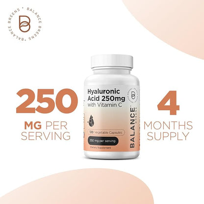 Balance Breens Organic Ceylon Cinnamon 1200mg + Pure Hyaluronic Acid 250mg with Vitamin C 50mg Supplement Combo