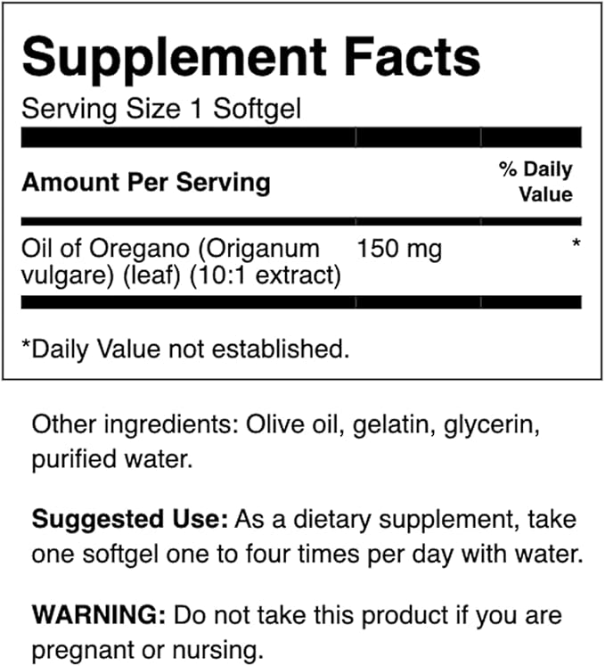 Swanson Oregano Oil 10:1 Extract-Natural Supplement Promoting Digestive Health-Respiratory & Urinary Tract Health Support (120 Softgels, 150mg Each)