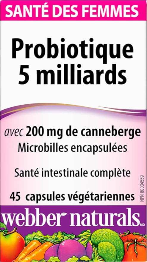 Webber Naturals Women's Multi Probiotic with Cranberry, 45 capsules
