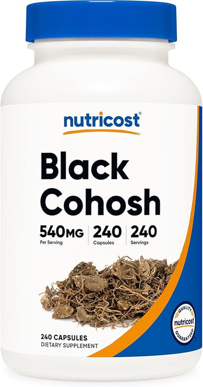 Nutricost Black Cohosh 540mg, 240 Capsules - Non-GMO, Gluten Free