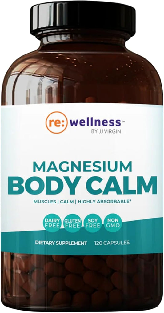 Reignite Wellness by JJ Virgin | Magnesium Body Calm | Chelated Magnesium Supplement for Energy Production, Sense of Calm & Immune Support | Magnesium Bisglycinate Chelate Complex | 120 Capsules
