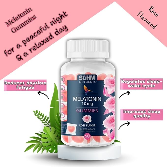 Melatonin Gummies, 60 Count, Supports Healthy Sleeps, Nighttime Solution to Enhance Sleep Quality Melatonin Gummies for Adults Vegetarian Without Gluten