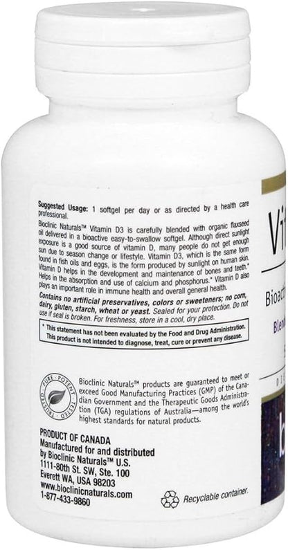 Bioclinic Naturals - Vitamin D3 5000 IU, 180 Softgels