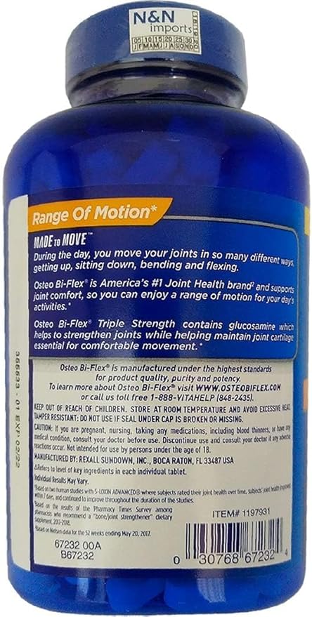 Osteo Bi Osteo Bi Flex Tripple Strength Supplement (200 Count, Pack of 1)