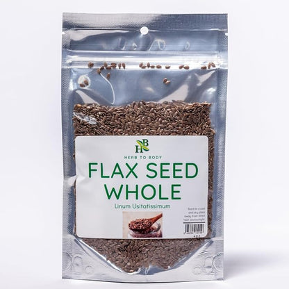 Herb To Body Flax Seed Whole | Linum Usitatissimum | Wildcrafted | 4oz