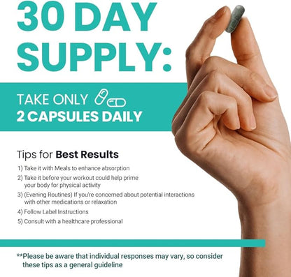 JungKwanJang Heart Health with Spirulina (1,000mg) and American Ginseng (143mg) - Supports Immune System, Heart, Energy, 60 Herbal Capsules for Men and Women