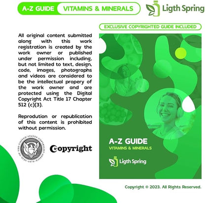 Zero Sugar Vitamin C Gummies Dietary Supplement, 250 mg, 120 Ct Bundle with Exclusive Vitamins & Minerals - A to Z - Better Ligth&Spring Guide